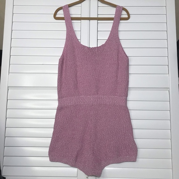 NEW FP Free People Beach Declan Cardigan Sweater Set Romper Pink - Picture 5 of 10